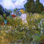 quadro-van-gogh-Marguerite Gachet no jardim de sua casa